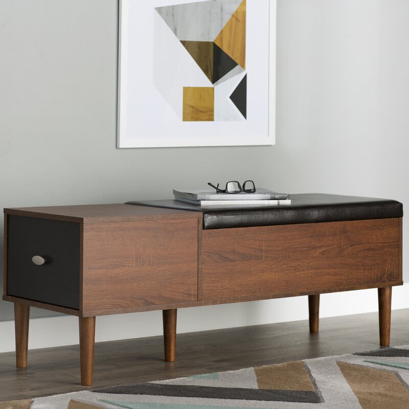 Linden Wood Storage Bench & Reviews | AllModern